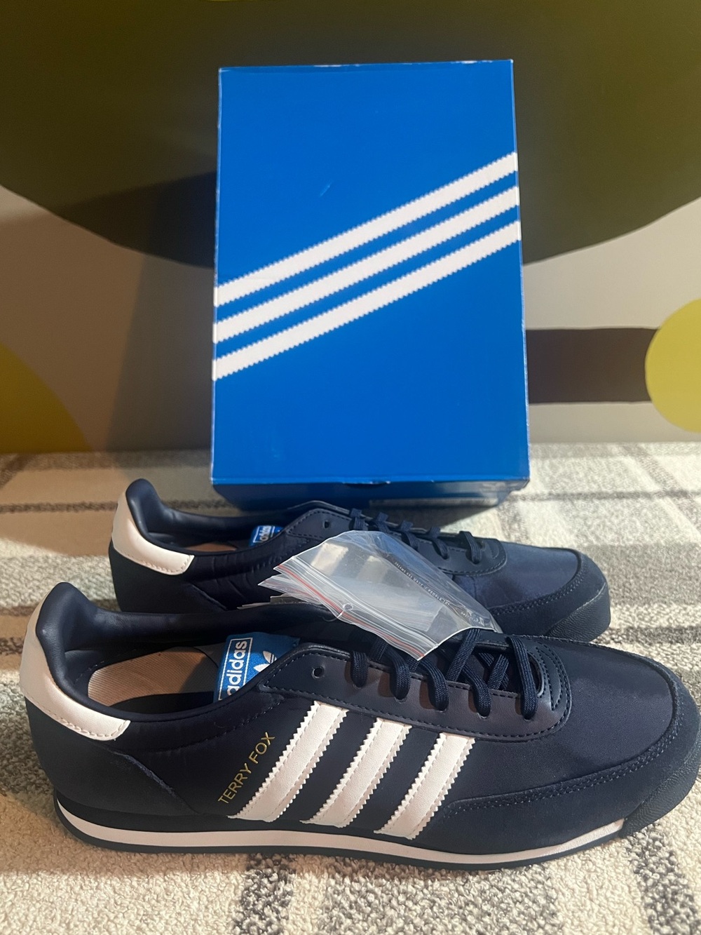 Adidas Navy and White Terry Fox 40th Anniversary Men's Sneakers